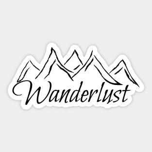 Wanderlust Mountain Range Sticker